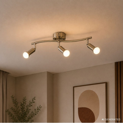 Lampa ścienna listwa 3X40W E14 satyna nikiel ARC 93-63465