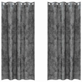 Zasłony z weluru z zasłonami 2 pcs Szary 260 x 140 cm Aksamit