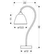 Lampka nocna Elf chrom biały szklana lampa stołowa Candellux