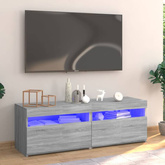 Szafka pod TV z LED, szary dąb sonoma, 120x35x40 cm vidaXL