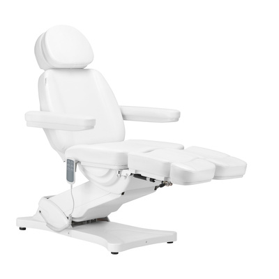 Elektryczny fotel kosmetyczny SILLON CLASSIC 3 silniki z kołyską pedi biały 148292