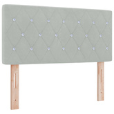 Łóżko z pojemnikiem i materacem LED jasnoszary 90 x 200 cm