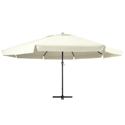 Parasol ogrodowy na aluminiowym słupku, 600 cm, piaskowy