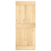 Drzwi przesuwne Naturalny i czarny 85 x 210 cm