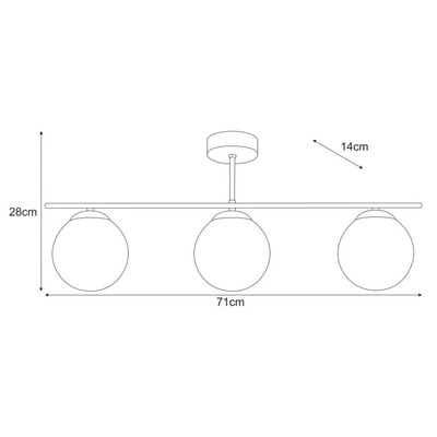 Lampa sufitowa K-5169 z serii GAMMA
