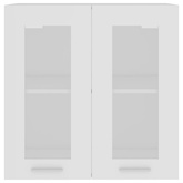 Szafka wisząca z szybą, "Lyon", biała, 60x31x60 cm