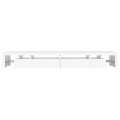 vidaXL Szafka pod TV z oświetleniem LED, biała, 290x36,5x40 cm