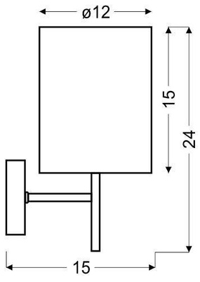 Lampa ścienna kinkiet 1X40W E14 chrom YAN 21-45249