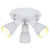 Lampa sufitowa candellux fido 98-63397 plafon e14 biały+chrom