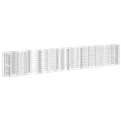 vidaXL Podwyższona donica gabionowa galwanizowane żelazo 610x50x100 cm