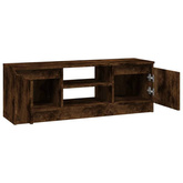 vidaXL Szafka pod TV, z drzwiczkami, przydymiony dąb, 102x30x36 cm