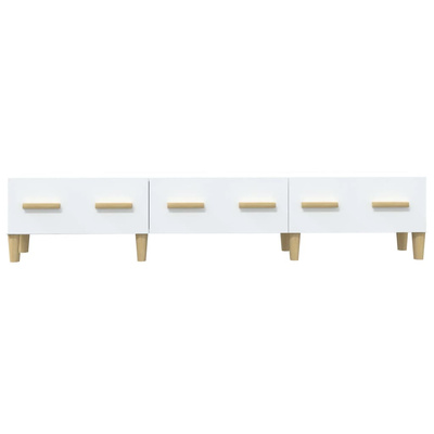 vidaXL Szafka pod TV, biała, 150x34,5x30 cm, materiał drewnopochodny
