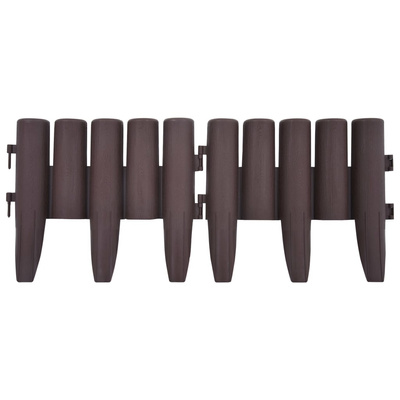 Obrzeża trawnikowe, 36 szt., brązowe, 10 m, PP