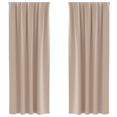 Firany blackout z kółkami 2 pcs Ciemnoszary 260 x 140 cm