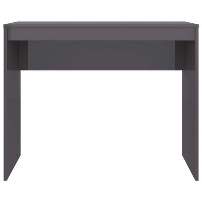 vidaXL Biurko, szare z połyskiem, 90x40x72 cm, materiał drewnopochodny