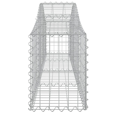 Kosze gabionowe, 9 szt, 200x30x40/60 cm, galwanizowane żelazo