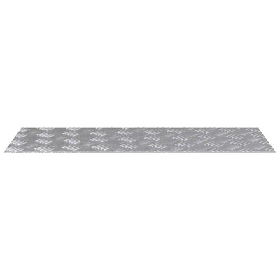 Stopień Prostokątny 4 pcs Srebrny 80 x 30 cm Aluminium