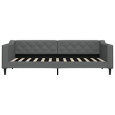 Sofa z funkcją spania, ciemnoszara, 90x200 cm, obita tkaniną