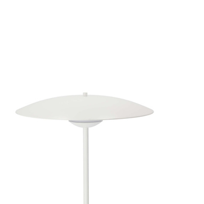 Lampa stojąca LUND w stylu skandynawskim – biały klosz talerz - nowoczesna lampa podłogowa LED