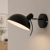 Lampa ścienna kinkiet 1X40W E14 czarny DURIO 21-53589