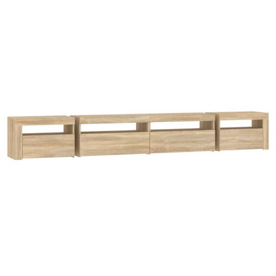 vidaXL Szafka pod TV z oświetleniem LED, dąb sonoma, 270x35x40 cm