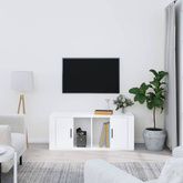 Szafka pod TV, wysoki połysk, biała, 100x35x40 cm vidaXL
