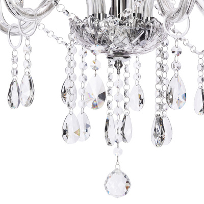 Cristallo lampa wisząca chromowy 5x40W E14 transparentny  35-30313