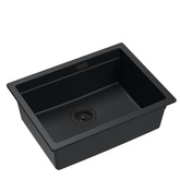 LOGAN 100 GraniteQ zlewozmywak pure carbon 59,5x45,1x21,5 cm 1-komorowy podwieszany z syfonem manualnym pure carbon