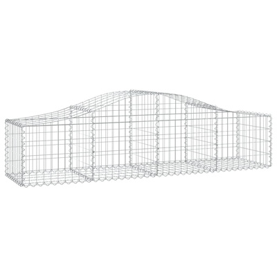 Kosze gabionowe, 7 szt, 200x50x40/60 cm, galwanizowane żelazo