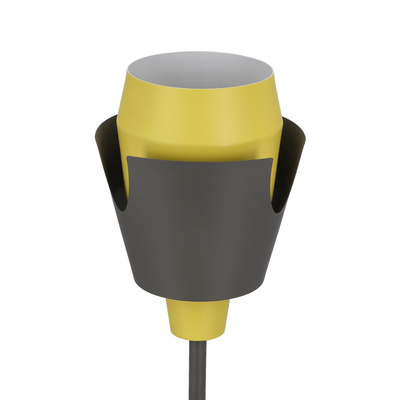 Lampka nocna Falun czarno-żółta metalowa nowoczesna E27