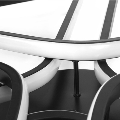 Lampa Dekoracyjna 72W Czarna 4 Kwadraty + pilot DL-C02 QUATRO