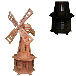 Wiatrak do ogrodu z ośwetleniem solarnym LED 135cm W5_S