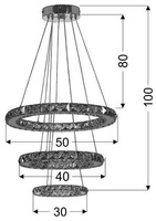 Lampa wisząca okrąg LED RGB + pilot Lords 33-63090