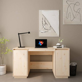 vidaXL Biurko, 140x50x75 cm, lite drewno sosnowe