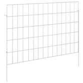 Ogrodzenie z palikami 12 szt. 75 x 50 cm Stal ocynkowana