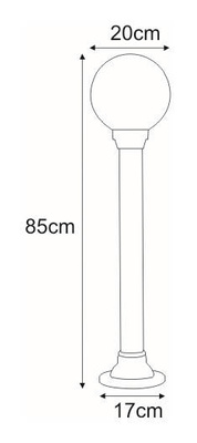 Niska zewnętrzna lampa stojąca K-ML-OGROD 200 0.6 KL. PRYZMAT z serii ASTRID KAJA