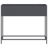 Podwyższona doniczka ogrodowa Antracyt 100 x 26 x 82 cm Stal