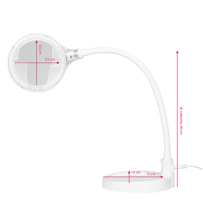 Lampa lupa Elegante 2014-2r 30 led smd 5d z podstawką i klipsem na biurko 127412