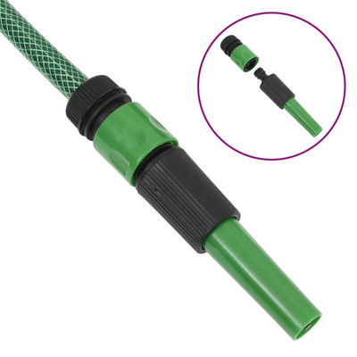 Wąż ogrodowy z zestawem złączek, zielony, 0,9", 50 m, PVC