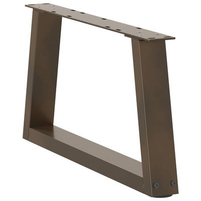 Nogi do stolika kawowego w kształcie litery V 2 szt. Naturalna stal 60x(30-31,3) cm Stal