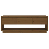 vidaXL Szafka pod TV, miodowy brąz 110,5x34x40 cm, lite drewno sosnowe