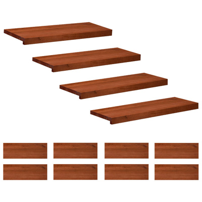 Nakładki na schody 12 szt. 80 x 25 x 2 cm brązowy Drewno bukowe