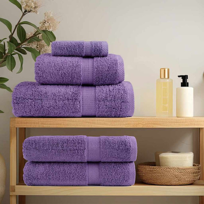 Ręczniki premium SOLUND 4 szt. fioletowe, 100x200 cm, 600 g/cm?