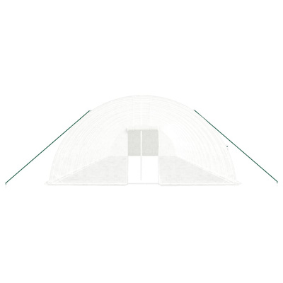 Szklarnia ze stalową ramą, biała, 108 m?, 18x6x2,85 m