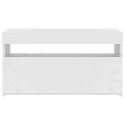 vidaXL Szafka pod TV z oświetleniem LED, biała, 75x35x40 cm