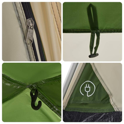 vidaXL Namiot rodzinny, 8-os., zielony, szybko rozkładany