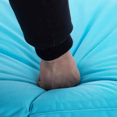 vidaXL Składany leżak obity tkaniną Oxford, niebieski