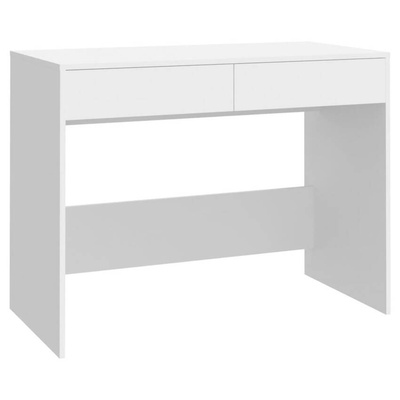 vidaXL Biurko, białe, 101x50x76,5 cm, płyta wiórowa