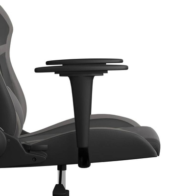 vidaXL Masujący fotel gamingowy, czarno-szary, sztuczna skóra model standard