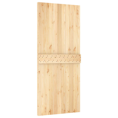 Drzwi przesuwne Naturalny i czarny 90 x 210 cm